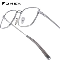 FONEX Titanium Glasses Frame Men New Brand Design Square Eyeglasses Male High Quality Ultralight Japanese Custom Eyewear DRX8827
