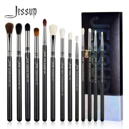 Jessup Eye Makeup Brushes Set Professional Eye Blending Brush Synthetic Blends Shadow Crease Pencil Smoky T338