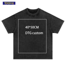 TIDESHEC HipHop T Shirt Streetwear DTG Custom Graphics Cotton Men Oversize Harajuku Men Vintage Custom Short Sleeves