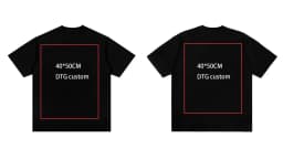 TIDESHEC HipHop T Shirt Streetwear DTG Custom Graphics Cotton Men Oversize Harajuku Men Vintage Custom Short Sleeves