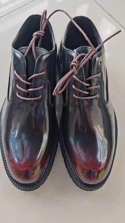British Style Trendy Formal Business Young Commuter Shiny Oxford Groom Wedding Thick Sole Height Increasing Casual Leather Shoes