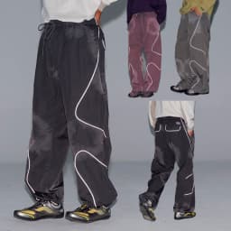 Men Outdoor Lightweight Functional Reflective Stripe Quick Dry Ultra Loose Casual Cargo Pants Women Oversize Baggy Pant Trouser