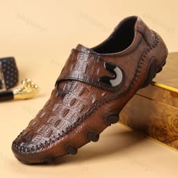 Men's Shoes Genuine Leather Luxury Crocodile Pattern Business Casual Shoes Men Loafers Mocassins High-quality Men's Dress Shoes