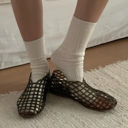 Women's New Flat Sandals with Hollow Transparent Color Mesh Jelly Shoes Woman Daily Walking Flats Plus Size 41 Soft PVC Footwear