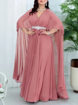 2026 Spring Summer Clothing Elegant Women Chiffon Long Dress Birthday Prom Party Evening Gowns African Robes Dubai Kaftan Abayas