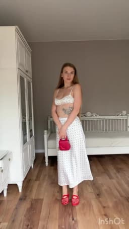 Linad Sexy Polka Dot Crop Top Camisole Long Skirts Suits Casual Spaghetti Strap Vest With High Waist Zipper Skirt Two Piece Sets