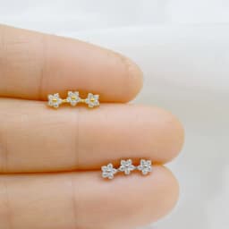 10pcs Body Jewelry G23 Titanium Flower CZ Lip Labret Bar Ear Helix Tragus Rook Barbells Stud Piercing Jewelry New