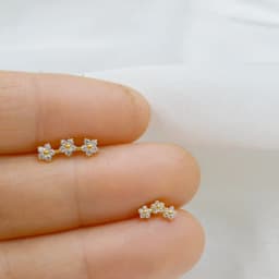 10pcs Body Jewelry G23 Titanium Flower CZ Lip Labret Bar Ear Helix Tragus Rook Barbells Stud Piercing Jewelry New