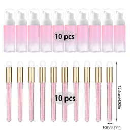 Grafting Eyelash Cleaning Kit 60ML Empty Foam Pump Dispenser Pore Deep Cleaning Brush Eyelash Extension Tube EVA Storage Bag