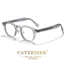 CATERSIDE New Simple Tr-90 Eyeglass Frame Men's Glasses Frame Round High-Quality Women's Daily Reading Decorative Eyeglassese