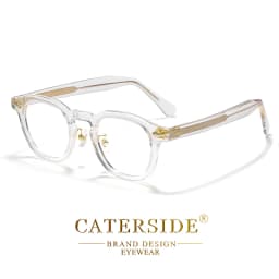 CATERSIDE New Simple Tr-90 Eyeglass Frame Men's Glasses Frame Round High-Quality Women's Daily Reading Decorative Eyeglassese