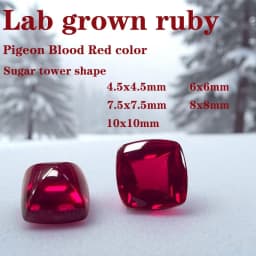 L-Ruby Sugar Tower Cut VVS1 Lab Grown Gemstone Pigeon Blood Red Certificate Advanced Charms Jewelry Making Materials Wholesale