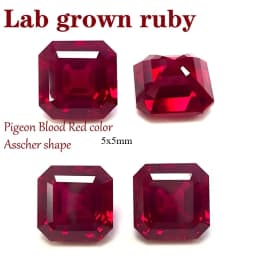L-Ruby Sugar Tower Cut VVS1 Lab Grown Gemstone Pigeon Blood Red Certificate Advanced Charms Jewelry Making Materials Wholesale