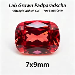 Lab Grown Padparadscha Cushion Cut Fire Lotus Color DIY Charms Jewelry Making Ring Necklace Earrings Main Materials Certificate