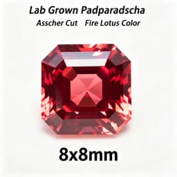 Lab Grown Padparadscha Cushion Cut Fire Lotus Color DIY Charms Jewelry Making Ring Necklace Earrings Main Materials Certificate