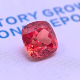 Lab Grown Padparadscha Cushion Cut Fire Lotus Color DIY Charms Jewelry Making Ring Necklace Earrings Main Materials Certificate