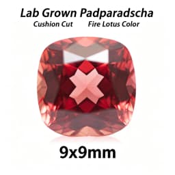 Lab Grown Padparadscha Cushion Cut Fire Lotus Color DIY Charms Jewelry Making Ring Necklace Earrings Main Materials Certificate