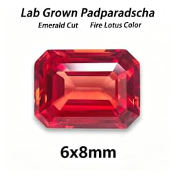 Lab Grown Padparadscha Cushion Cut Fire Lotus Color DIY Charms Jewelry Making Ring Necklace Earrings Main Materials Certificate