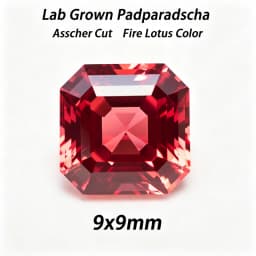 Lab Grown Padparadscha Cushion Cut Fire Lotus Color DIY Charms Jewelry Making Ring Necklace Earrings Main Materials Certificate