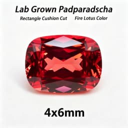 Lab Grown Padparadscha Cushion Cut Fire Lotus Color DIY Charms Jewelry Making Ring Necklace Earrings Main Materials Certificate