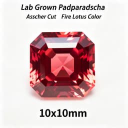 Lab Grown Padparadscha Cushion Cut Fire Lotus Color DIY Charms Jewelry Making Ring Necklace Earrings Main Materials Certificate