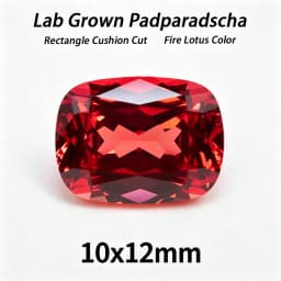 Lab Grown Padparadscha Cushion Cut Fire Lotus Color DIY Charms Jewelry Making Ring Necklace Earrings Main Materials Certificate