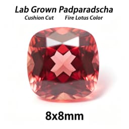 Lab Grown Padparadscha Cushion Cut Fire Lotus Color DIY Charms Jewelry Making Ring Necklace Earrings Main Materials Certificate