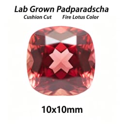 Lab Grown Padparadscha Cushion Cut Fire Lotus Color DIY Charms Jewelry Making Ring Necklace Earrings Main Materials Certificate