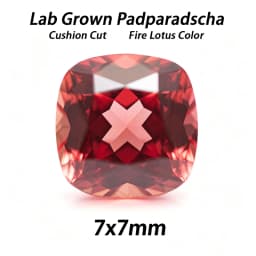 Lab Grown Padparadscha Cushion Cut Fire Lotus Color DIY Charms Jewelry Making Ring Necklace Earrings Main Materials Certificate