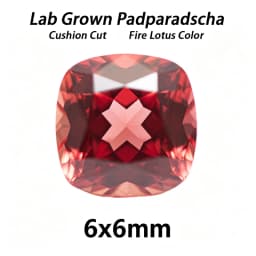 Lab Grown Padparadscha Cushion Cut Fire Lotus Color DIY Charms Jewelry Making Ring Necklace Earrings Main Materials Certificate