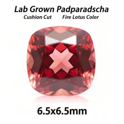 Lab Grown Padparadscha Cushion Cut Fire Lotus Color DIY Charms Jewelry Making Ring Necklace Earrings Main Materials Certificate