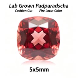 Lab Grown Padparadscha Cushion Cut Fire Lotus Color DIY Charms Jewelry Making Ring Necklace Earrings Main Materials Certificate