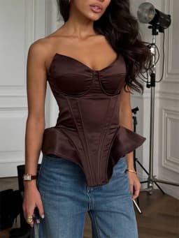 Sexy Black Strapless Fishbone Corset Top Women Sleeveless Off-shoulder Backless Waist Cinching Vest 2026 Lady Party Cropped Vest