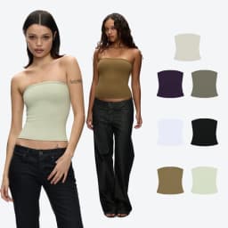 Tank Strapless Tube Top for Women, Elastic Slim-Fit Inner Wear, Available in Multiple Colors, Sexy Tank Top, Elastic Tight-Fitting Waist-Cinching Base Shirt, Versatile Style