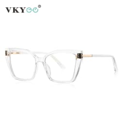 VKYEE Geometric Large Frame Personalized Fashion Design Ladies Blue Light Reading Glasses Customizable Prescription PFD2260