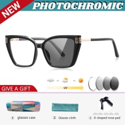 VKYEE Geometric Large Frame Personalized Fashion Design Ladies Blue Light Reading Glasses Customizable Prescription PFD2260