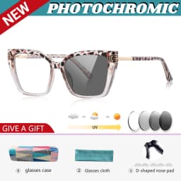 VKYEE Geometric Large Frame Personalized Fashion Design Ladies Blue Light Reading Glasses Customizable Prescription PFD2260