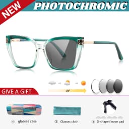 VKYEE Geometric Large Frame Personalized Fashion Design Ladies Blue Light Reading Glasses Customizable Prescription PFD2260