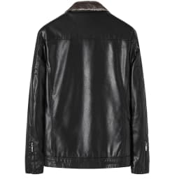 Men's Leather Jacket Autumn and Winter New Collection Coat with Fleece, Middle-Aged Leather Jacket, Light Business Casual Coat