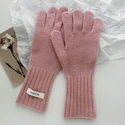 100% Wool Gloves Lady Touchscreen Finger Hole Winter Autumn Women Warm Wrist Length Classic Knitted Gloves Female Mitten 2025