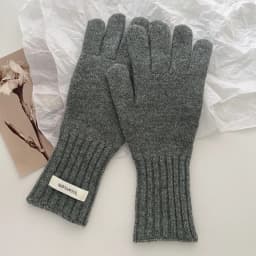 100% Wool Gloves Lady Touchscreen Finger Hole Winter Autumn Women Warm Wrist Length Classic Knitted Gloves Female Mitten 2025