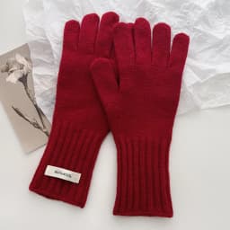 100% Wool Gloves Lady Touchscreen Finger Hole Winter Autumn Women Warm Wrist Length Classic Knitted Gloves Female Mitten 2025