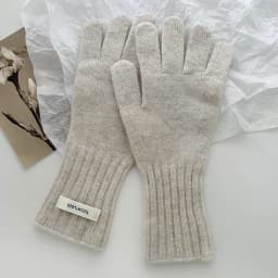 100% Wool Gloves Lady Touchscreen Finger Hole Winter Autumn Women Warm Wrist Length Classic Knitted Gloves Female Mitten 2025
