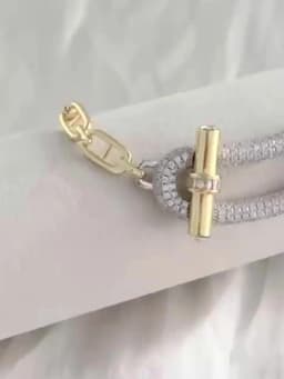 18k Gold Plated Copper Zircon OT Buckle Necklace Bracelets Ring Earring For Women Party Banquet Jewelry Set Accessory