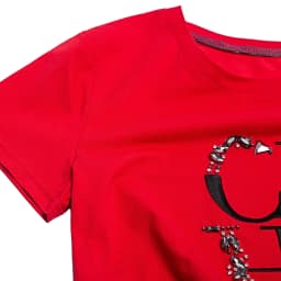 CHCH Women's T-shirt Fashion Hand Embroidered Casual Round Neck Tops