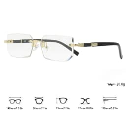 36PCS Rimless Sunglasses for Men and Women, Rectangle Gradient Lens, Metal Frame, Colored Lenses, Unisex Eyewear, Luxury Fashion