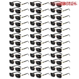 36PCS Rimless Sunglasses for Men and Women, Rectangle Gradient Lens, Metal Frame, Colored Lenses, Unisex Eyewear, Luxury Fashion