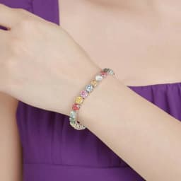 TY 3MM 5MM 6.5MM Colored Tennis Moissanite Gemstone Bracelets Hand Chain 100% 925Sterling Sier Fine Jewelry Party Gift