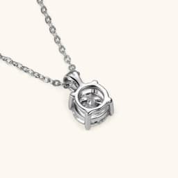 Ty 6.5mm 1 Carat D Moissanite Solitaire Drop Necklaces 18K Gold Plated Pendant Original Real 925 Silver Chain Jewelry For Women