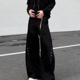 Y2k Streetwear Brown Baggy Pants Men Button Wide Leg Suit Pants Cleanfit Straight Long Curved Trouser Loose Casual